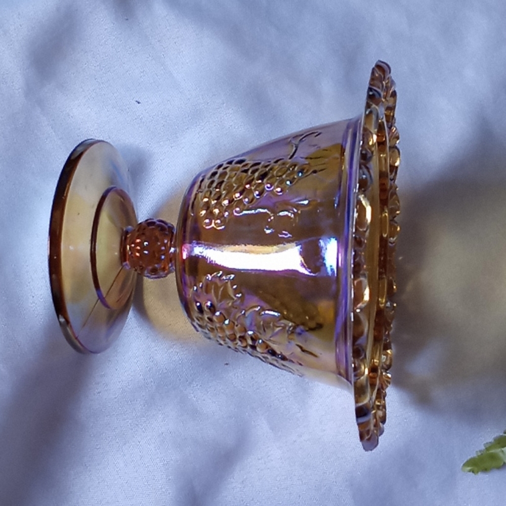 Vintage Carnival Glass Compote - Picture 7 of 7